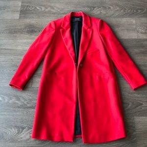 Zara Red Wool Coat